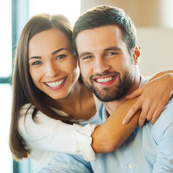 couple smiling